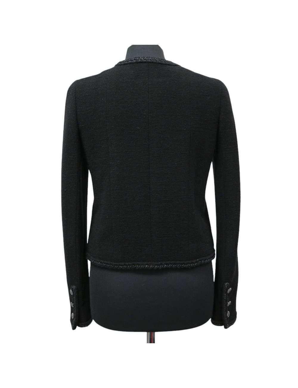 Veste CHANEL T38 tweed noir