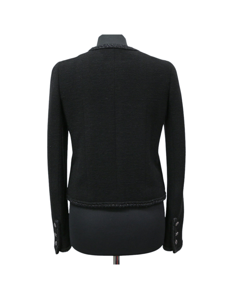 Veste CHANEL T38 tweed noir