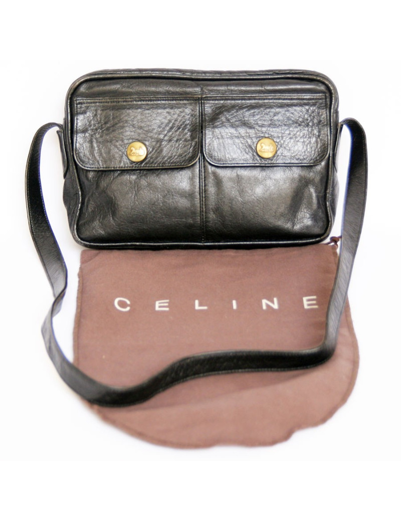 Petit sac CELINE en cuir noir