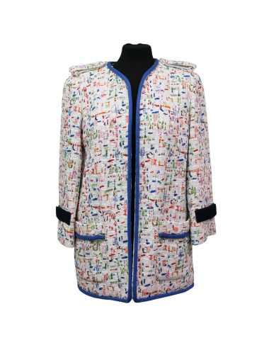 Veste CHANEL tweed blanc 38