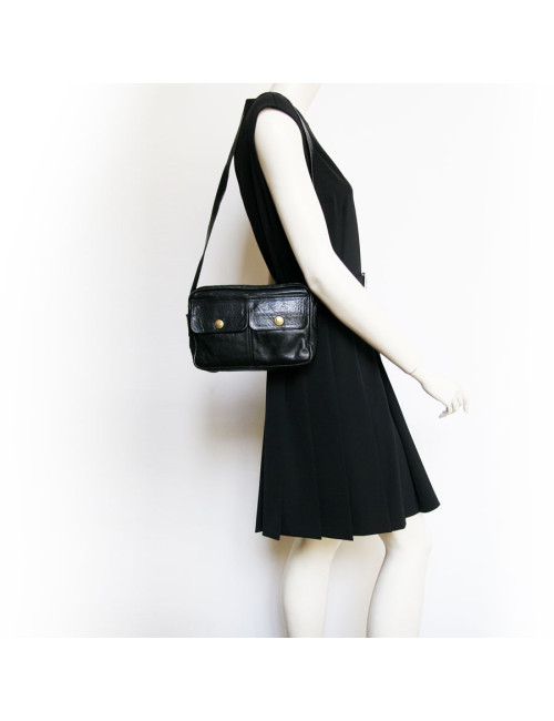 Petit sac CELINE en cuir noir