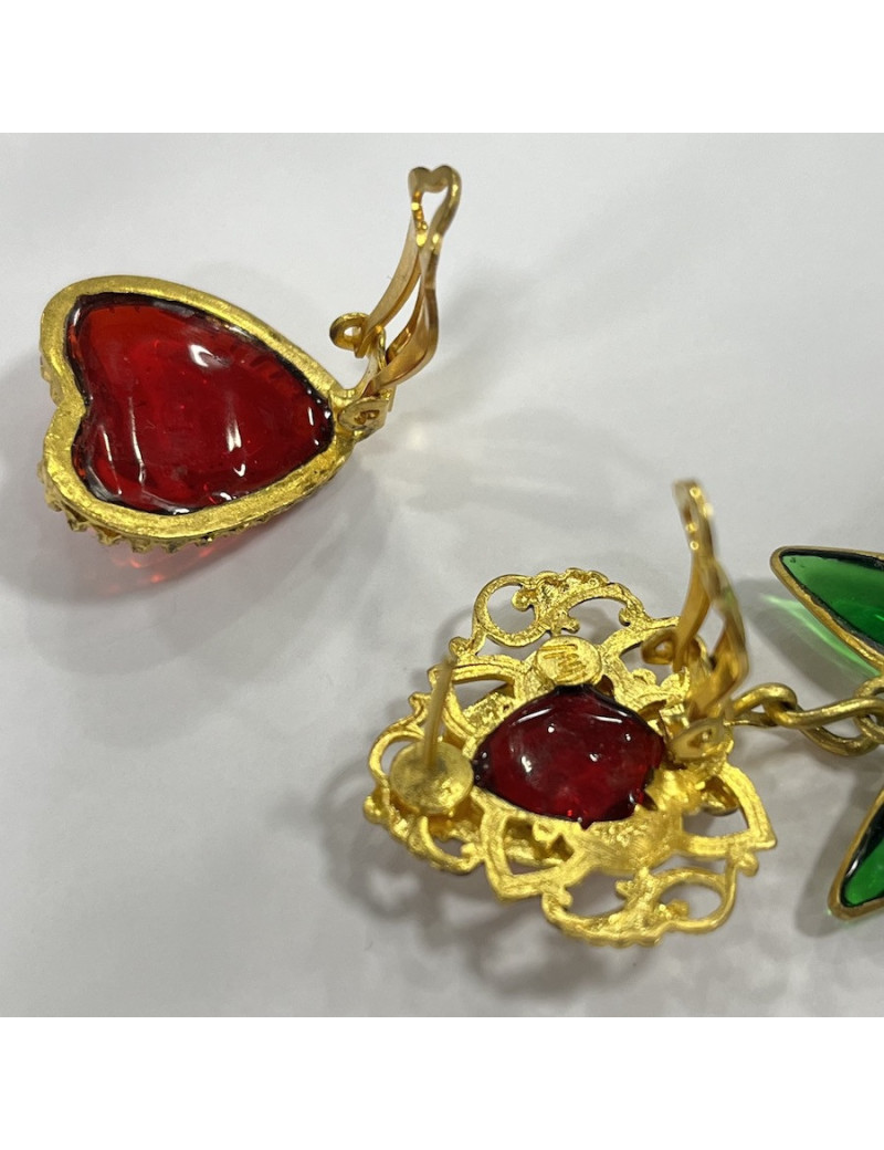 Clou MARGUERITE DE VALOIS coeur pate de verre