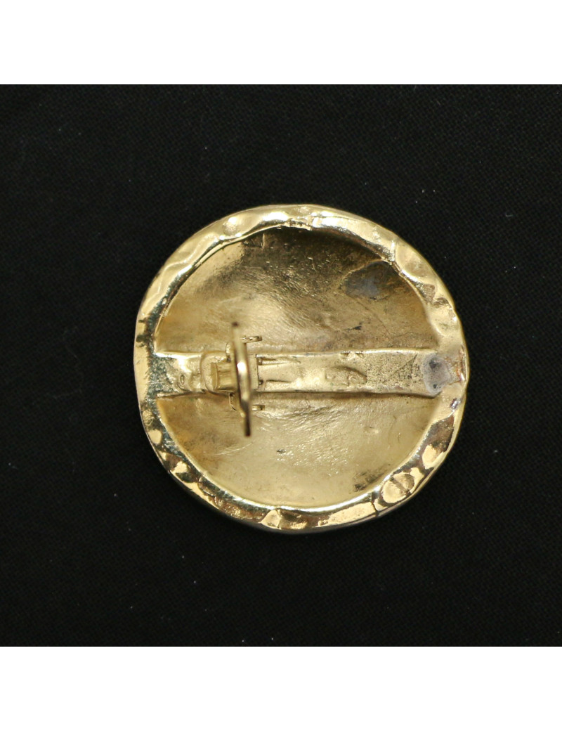 Clips CHANEL matelassé doré Vintage