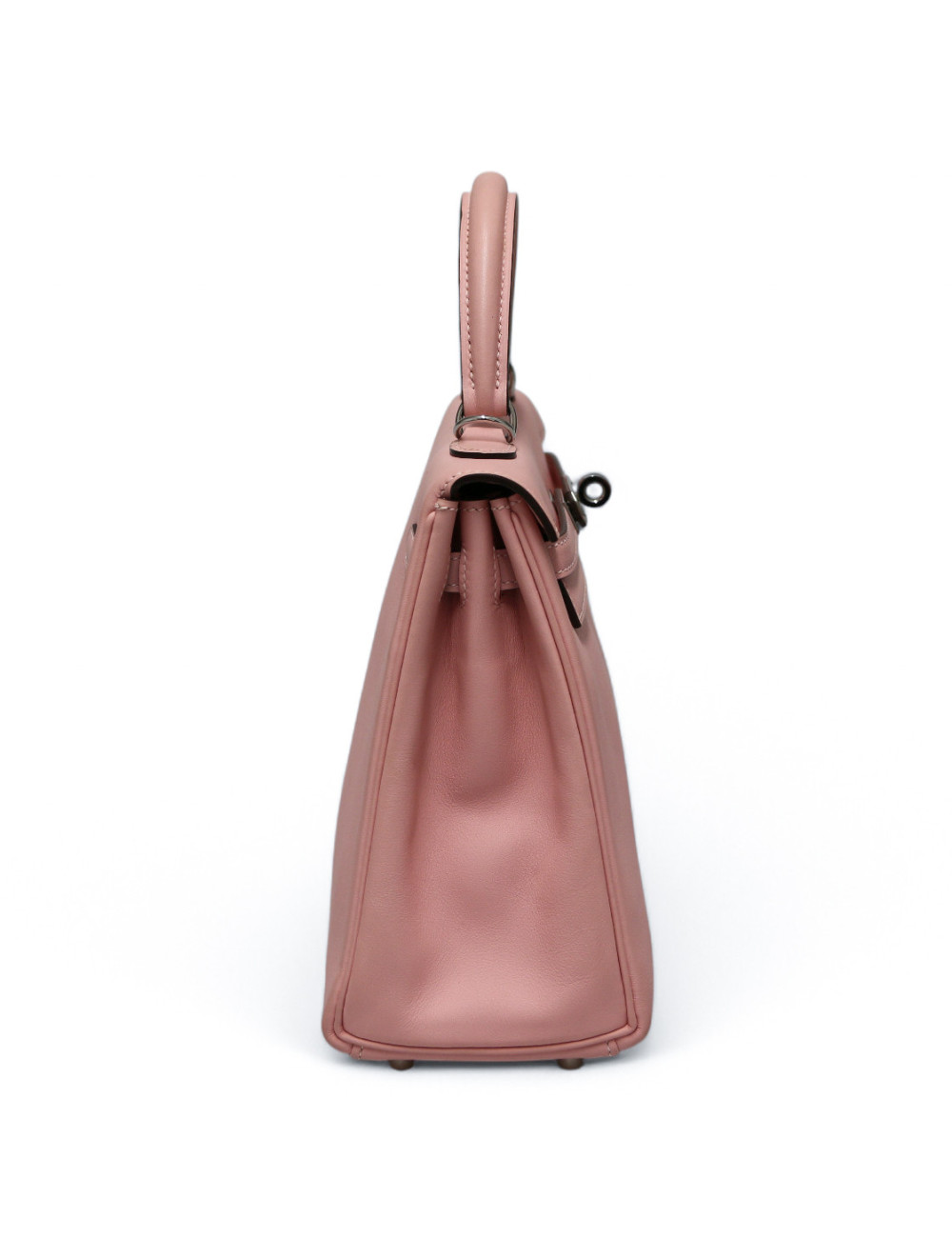 Sac HERMES Kelly 25 rose Sakura cuir swift