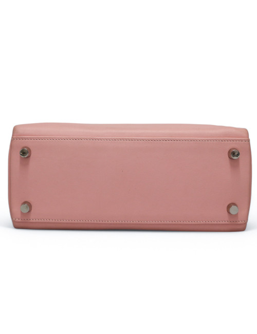 Sac HERMES Kelly 25 rose Sakura cuir swift