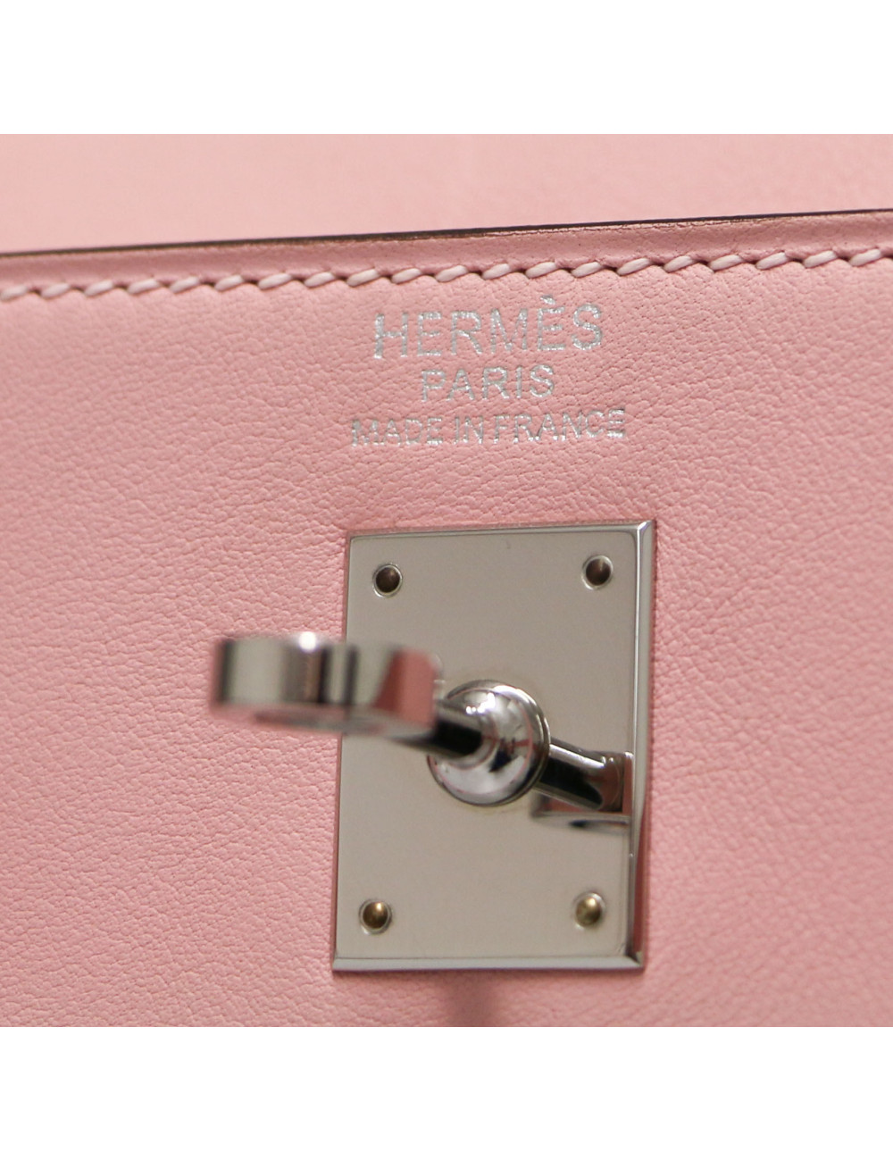 Sac HERMES Kelly 25 rose Sakura cuir swift