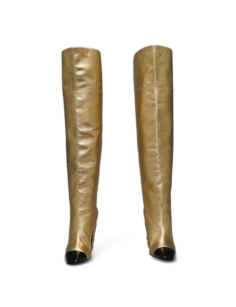 Robe pull T 38 CHANEL laine noire et blanche imprimé géométrique