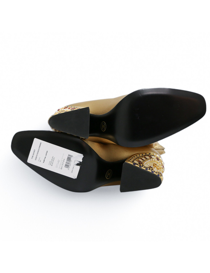 Robe pull T 38 CHANEL laine noire et blanche imprimé géométrique