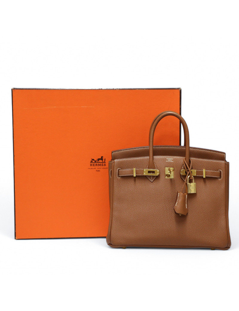Birkin 25 Hermès togo gold : livraison express dans le monde entier
