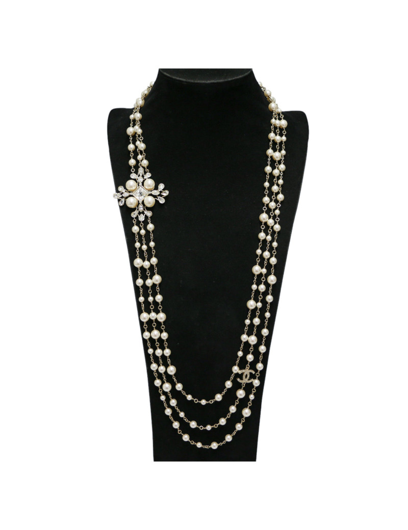 Sautoir CHANEL multichaines doré