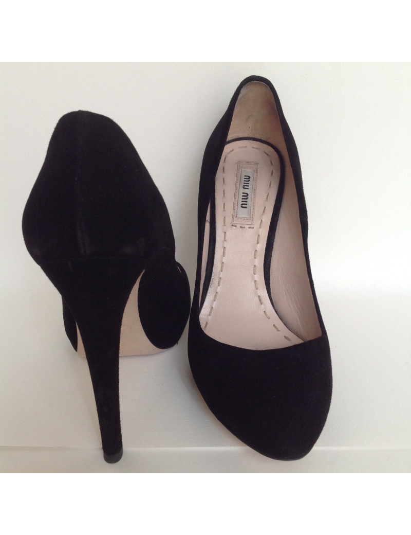 Escarpins MIU MIU t 37.5 en suede noire