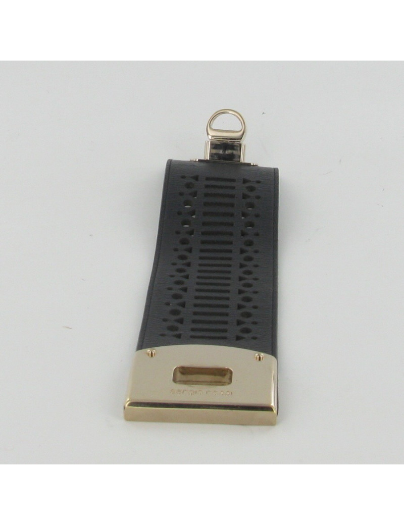SERGIO ROSSI cuff black leather