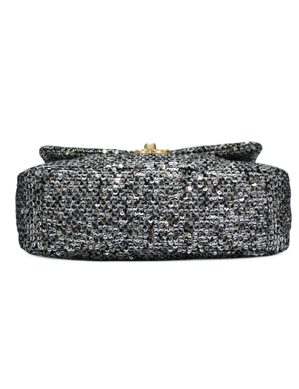 Sac 19 CHANEL laine grise  sequins