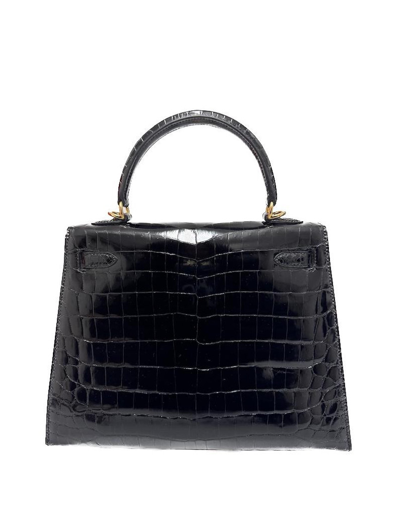 Kelly 25 HERMES sellier crocodile niloticus occasion certifiée