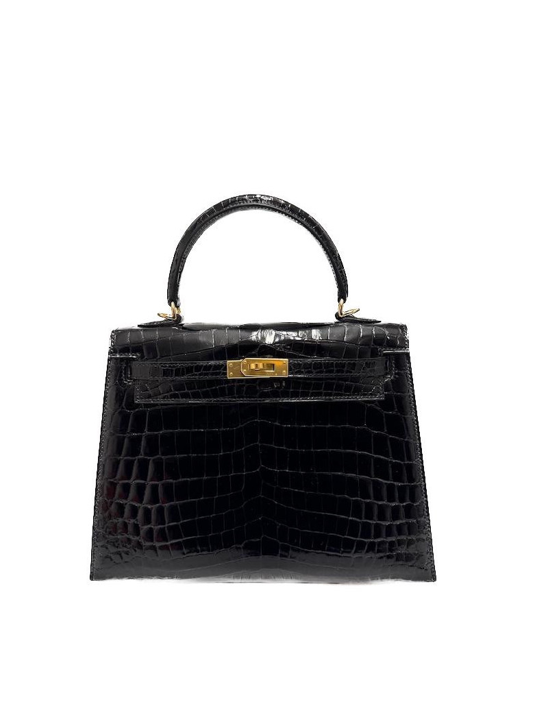 Kelly 25 HERMES sellier crocodile niloticus occasion certifiée