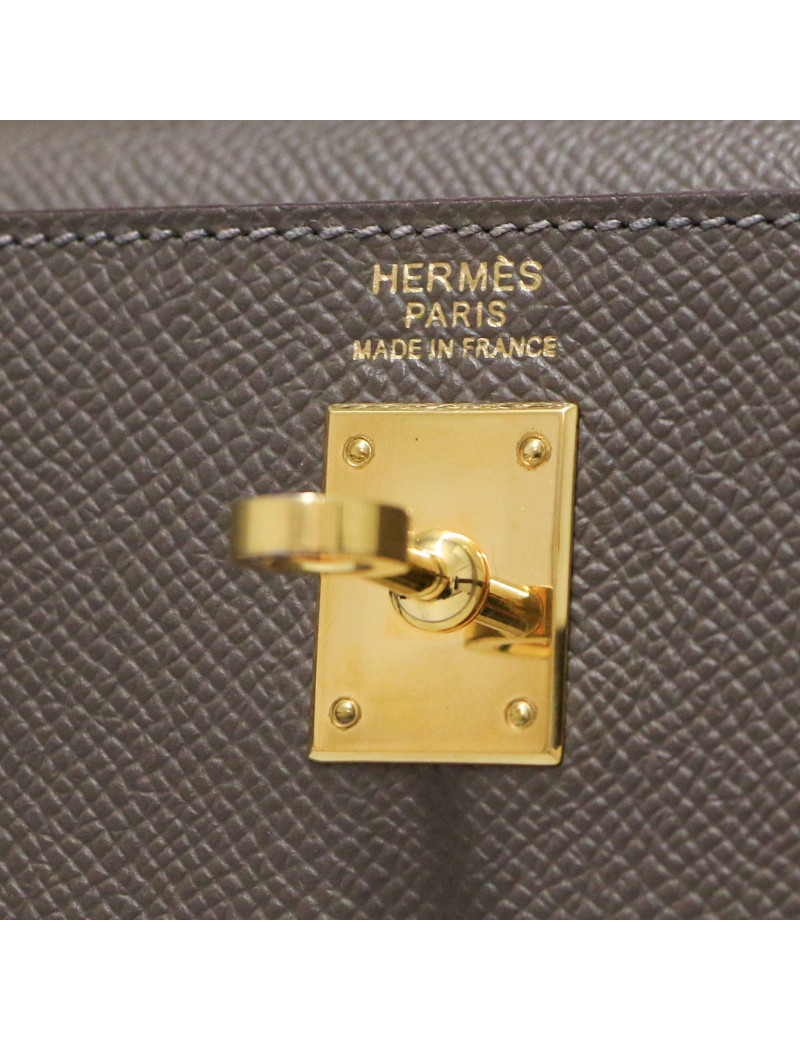 Sac Hermès Kelly 25 étoupe : livraison express dans le monde entier