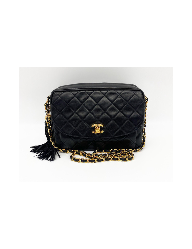 Sac caméra CHANEL vintage noir