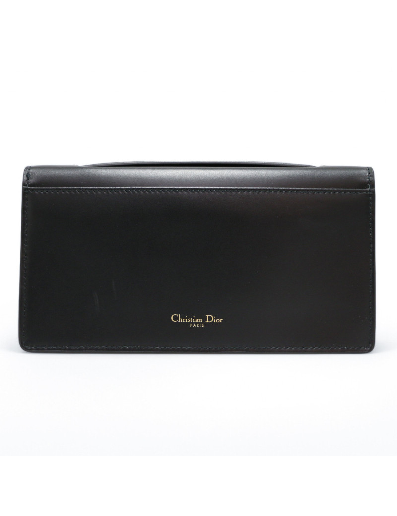 Mini sac DIOR bandoulière cuir de veau noir