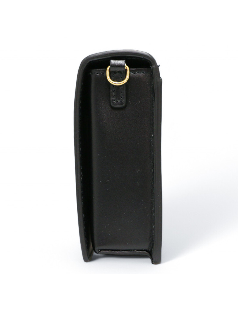 Mini sac DIOR bandoulière cuir de veau noir