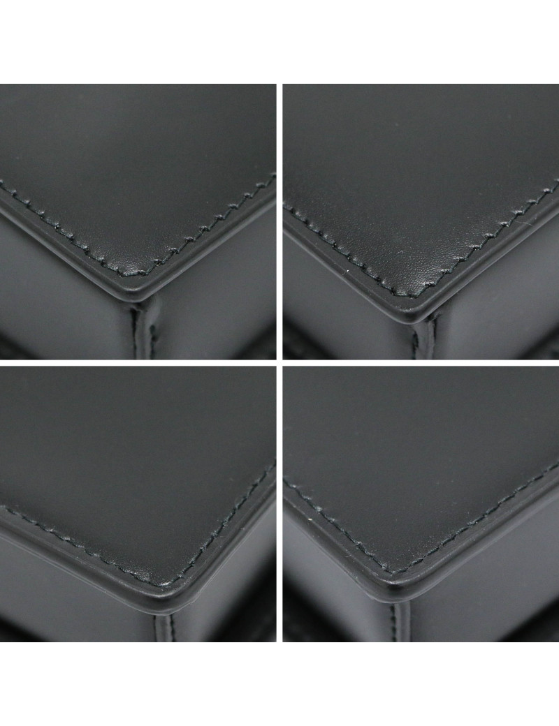 Mini sac DIOR bandoulière cuir de veau noir