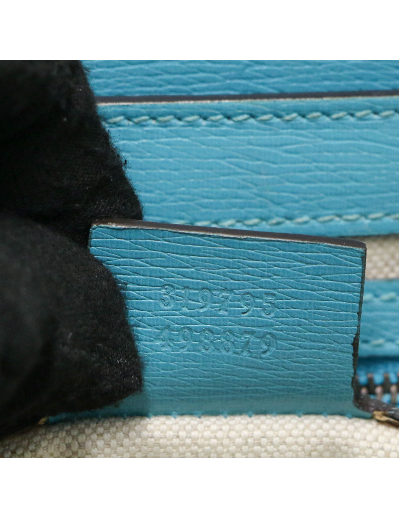 Sac Horsebit 1955 Gucci cuir bleu turquoise : certifié authentique