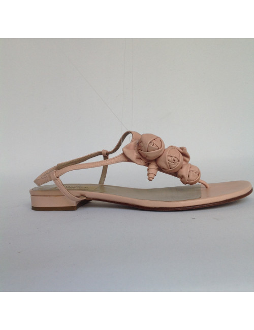 sandales plates VALENTINO T39 roses