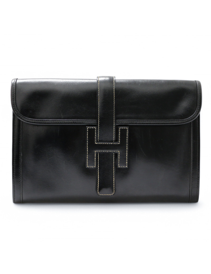 Pochette Jige Hermès noire  : livraison gratuite partout en Europe