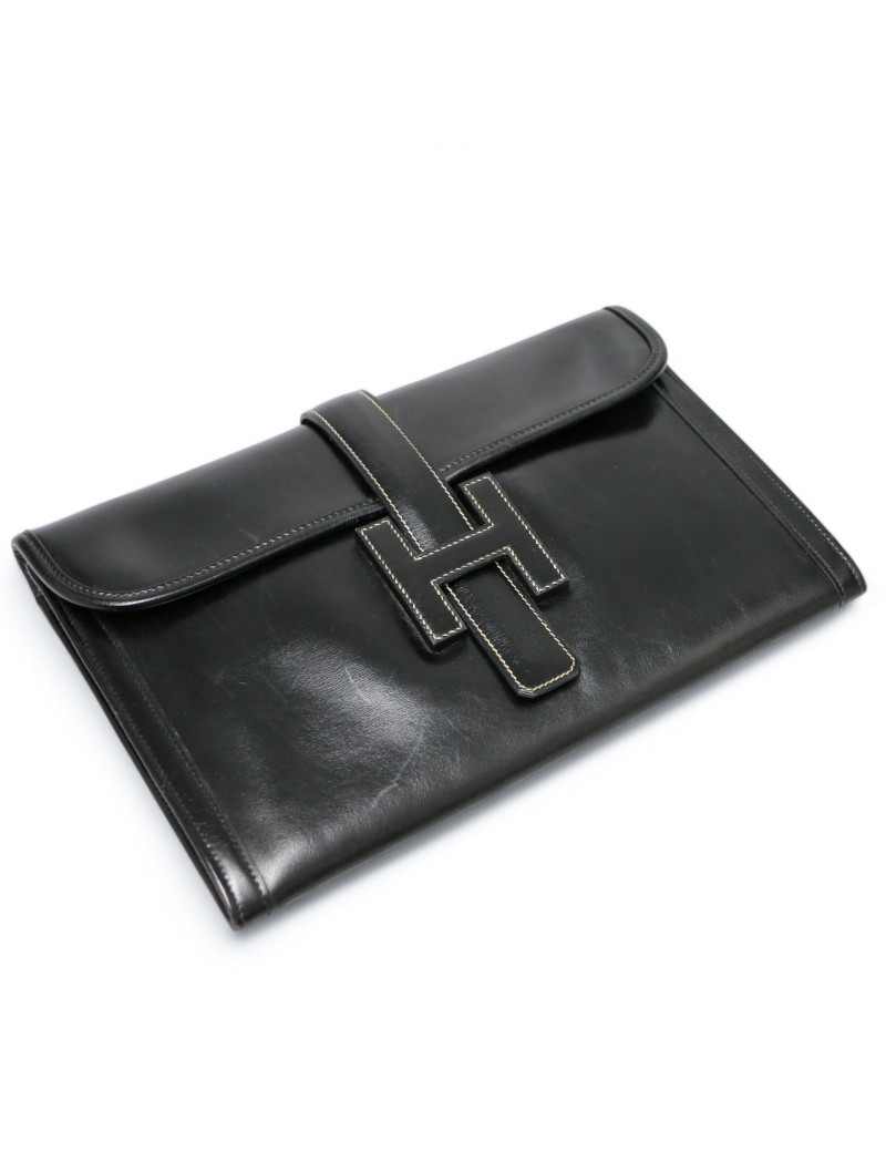 Pochette Jige Hermès noire  : livraison gratuite partout en Europe