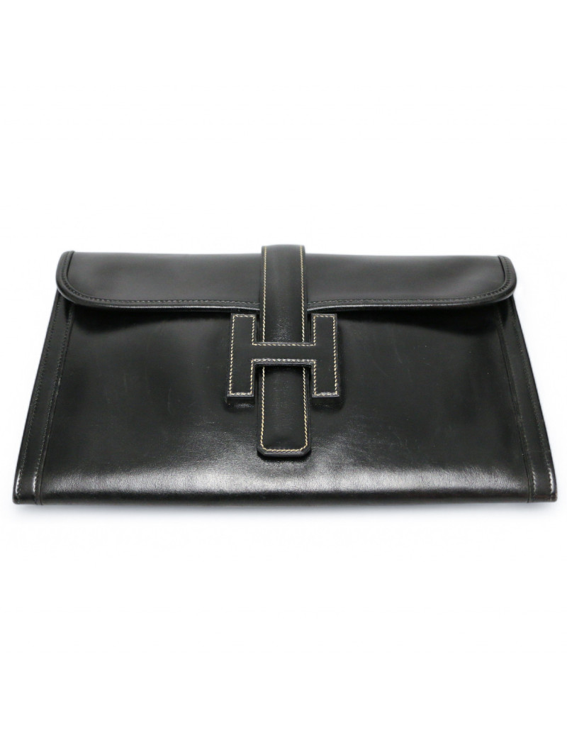 Pochette Jige Hermès noire  : livraison gratuite partout en Europe