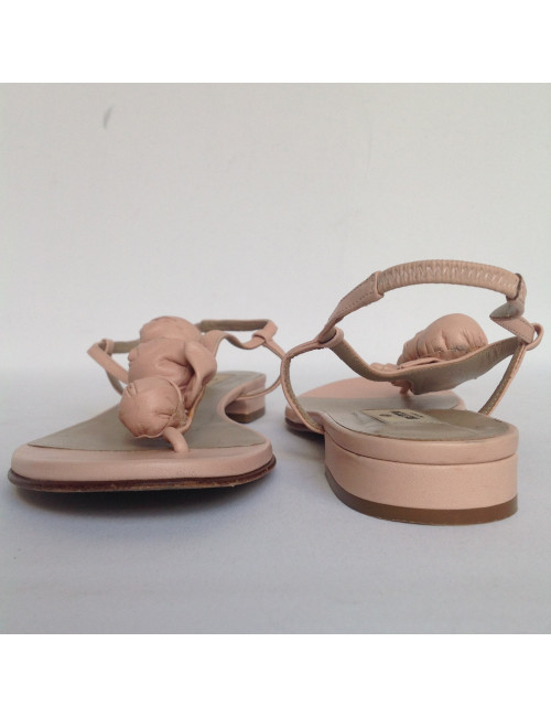 sandales plates VALENTINO T39 roses