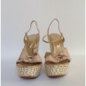 Wedge Sandals SERGIO ROSSI T 38 Golden strings