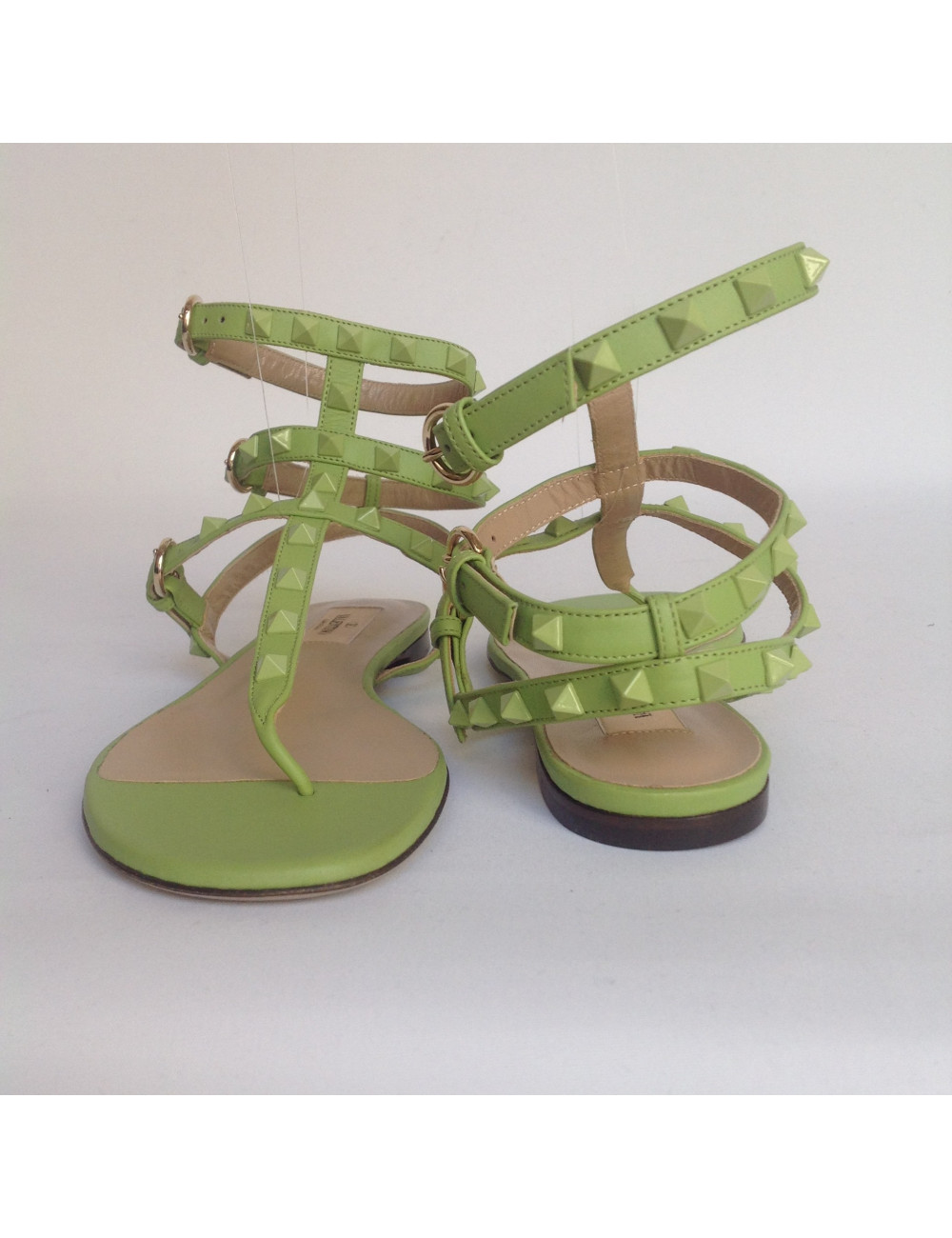 Sandales plates VALENTINO  T 38 pistache