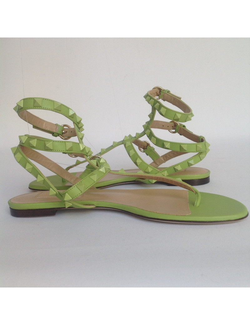 Sandales plates VALENTINO  T 38 pistache