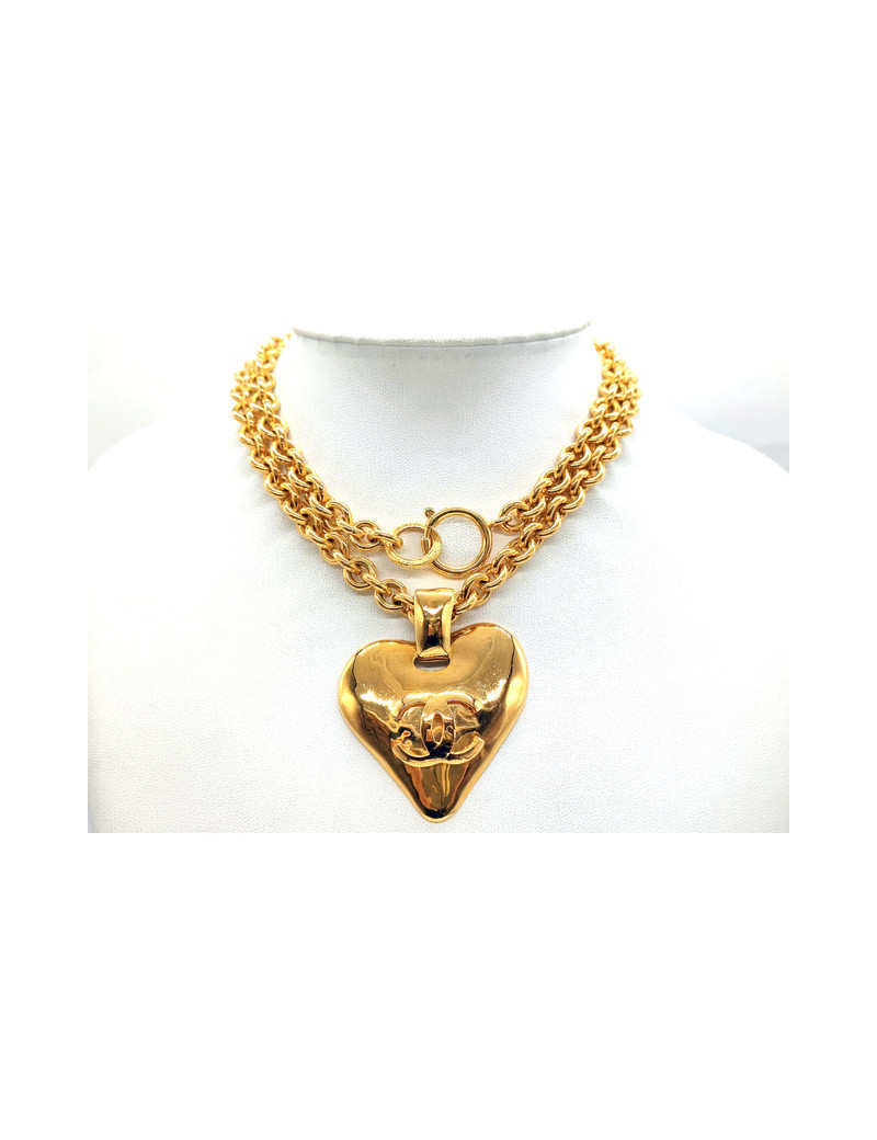 Collier coeur CHANEL vintage