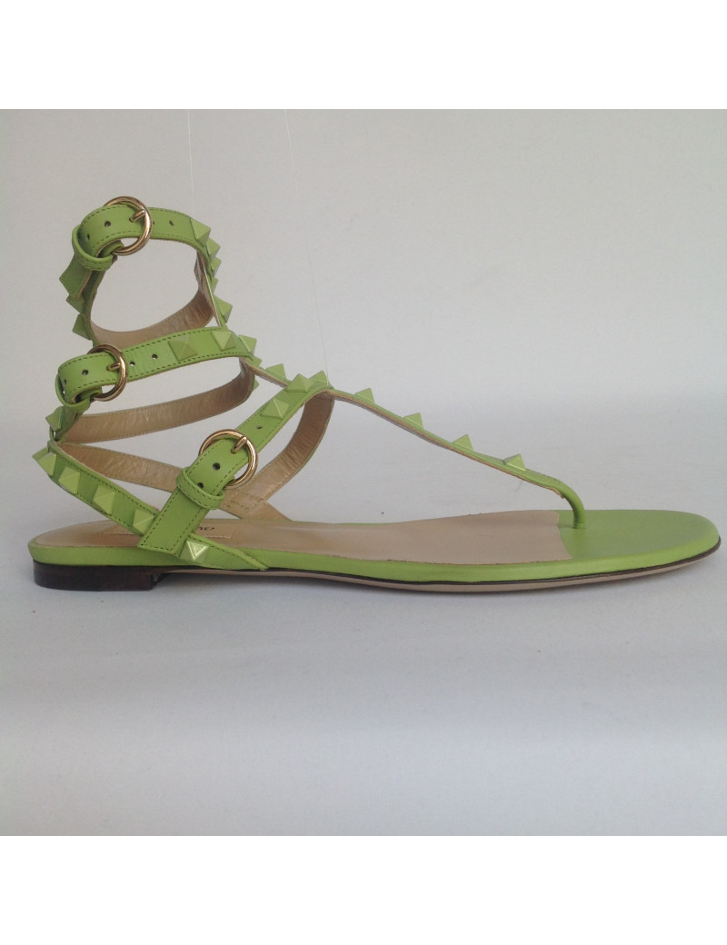 Sandales plates VALENTINO  T 38 pistache