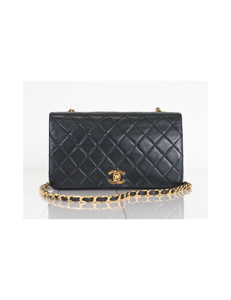 Sac enveloppe CHANEL noir vintage