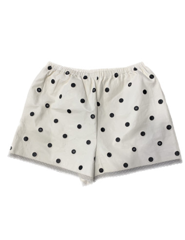 Short CHANEL cuir d'agneau écru