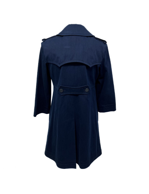 Trench coat denim CHANEL T 38 bleu