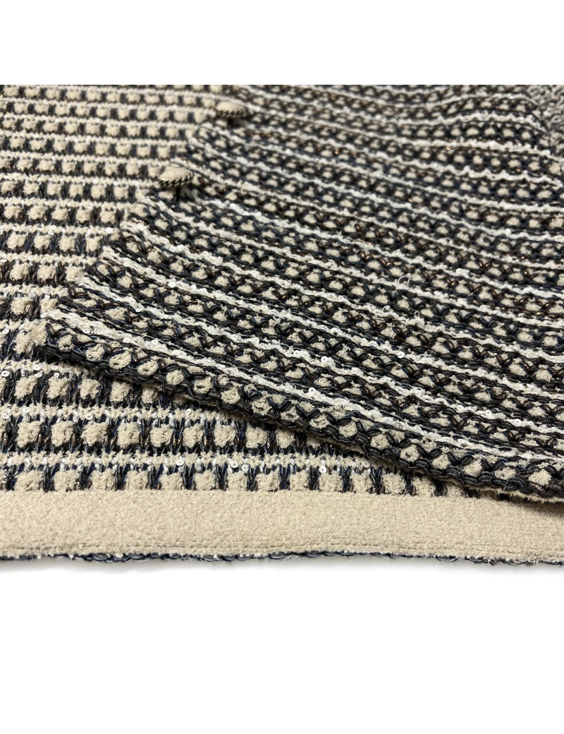 Cardigan T 38 CHANL fils dorés