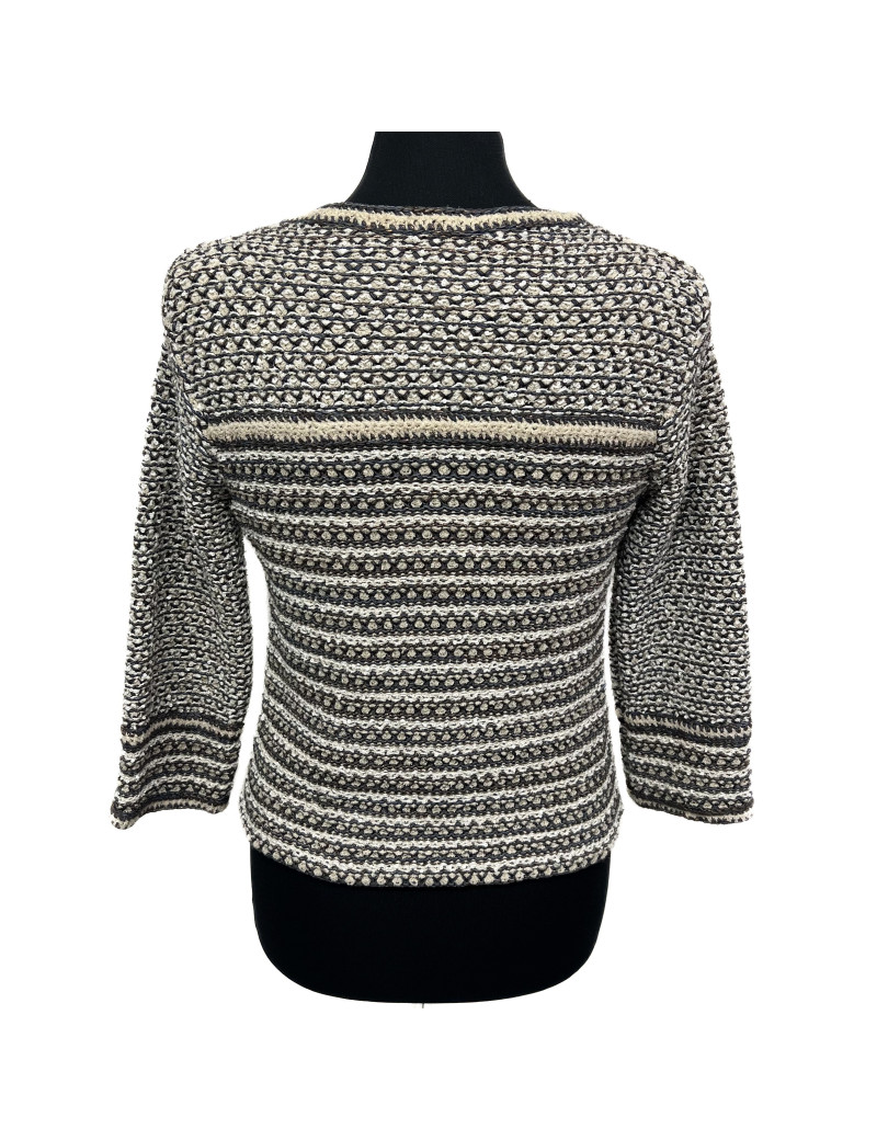 Cardigan T 38 CHANL fils dorés