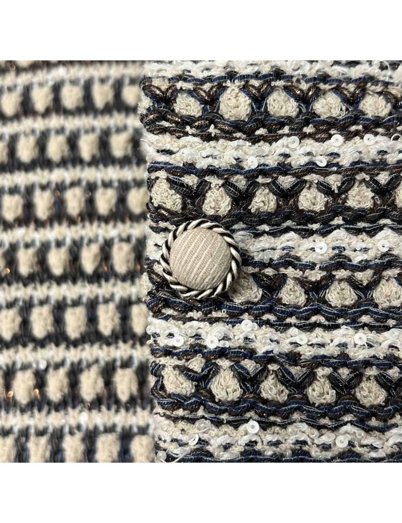 Cardigan T 38 CHANL fils dorés