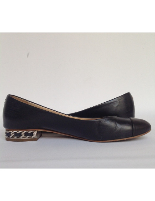 Ballerines CHANEL t 39.5 chaines