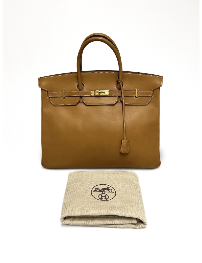 Birkin 40 Hermès Barénia couleur Gold : pièce emblématique de 1993