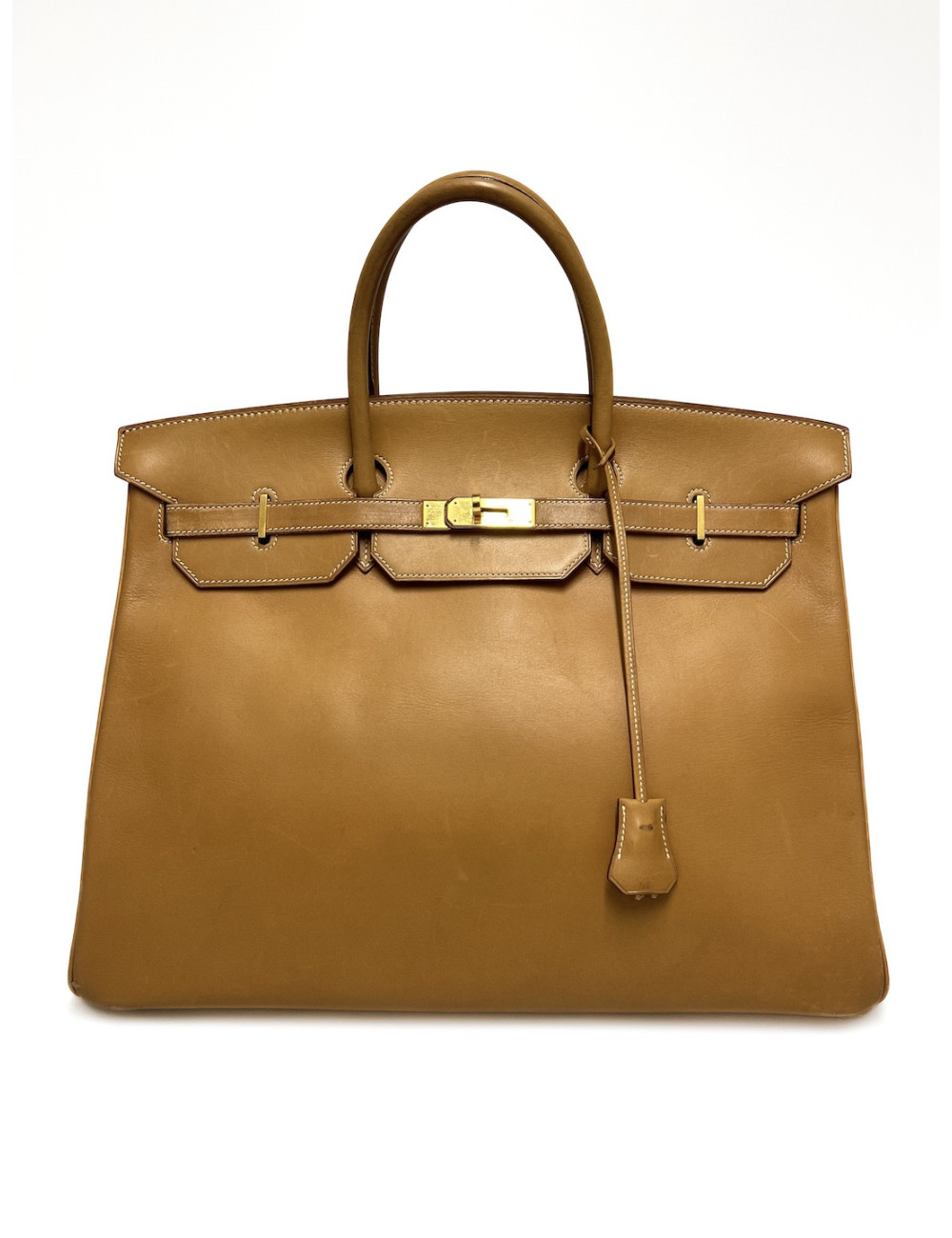 Birkin 40 Hermès Barénia couleur Gold : pièce emblématique de 1993