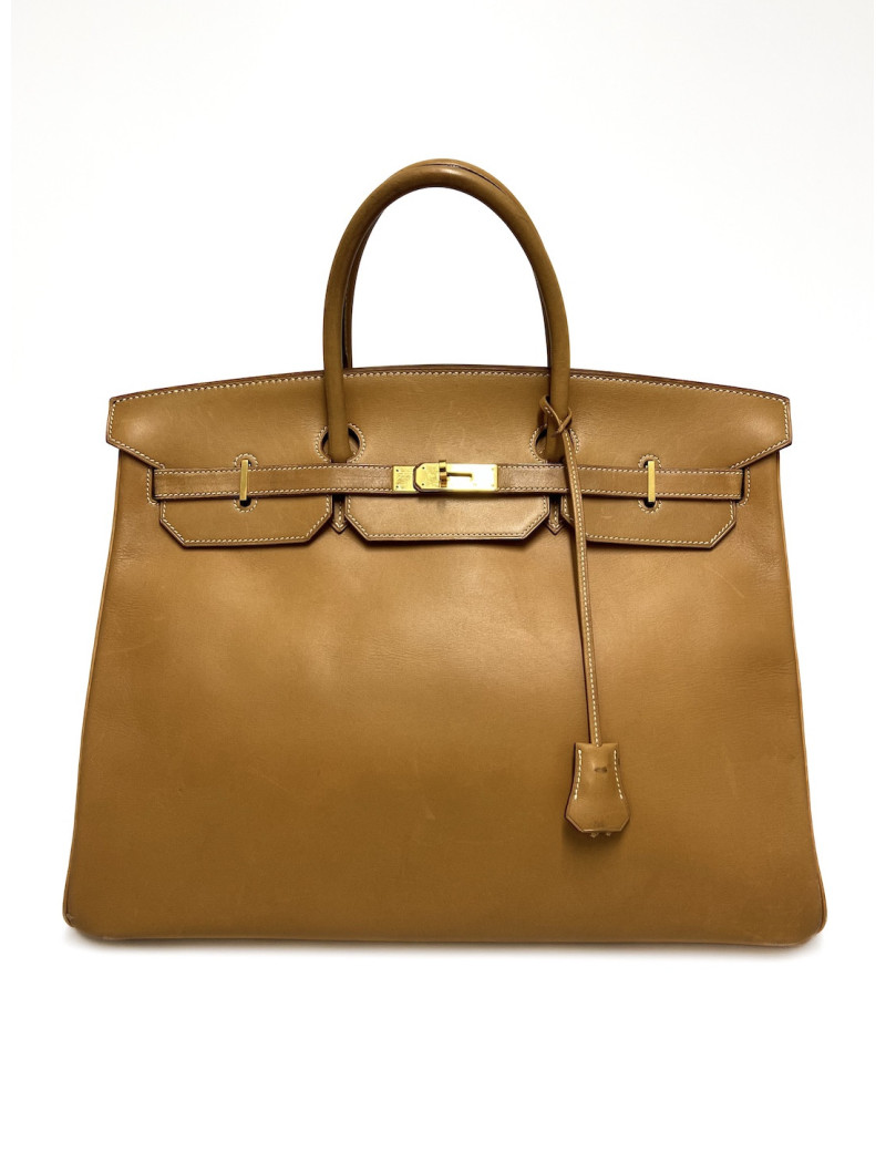 Birkin 40 Hermès Barénia couleur Gold : pièce emblématique de 1993