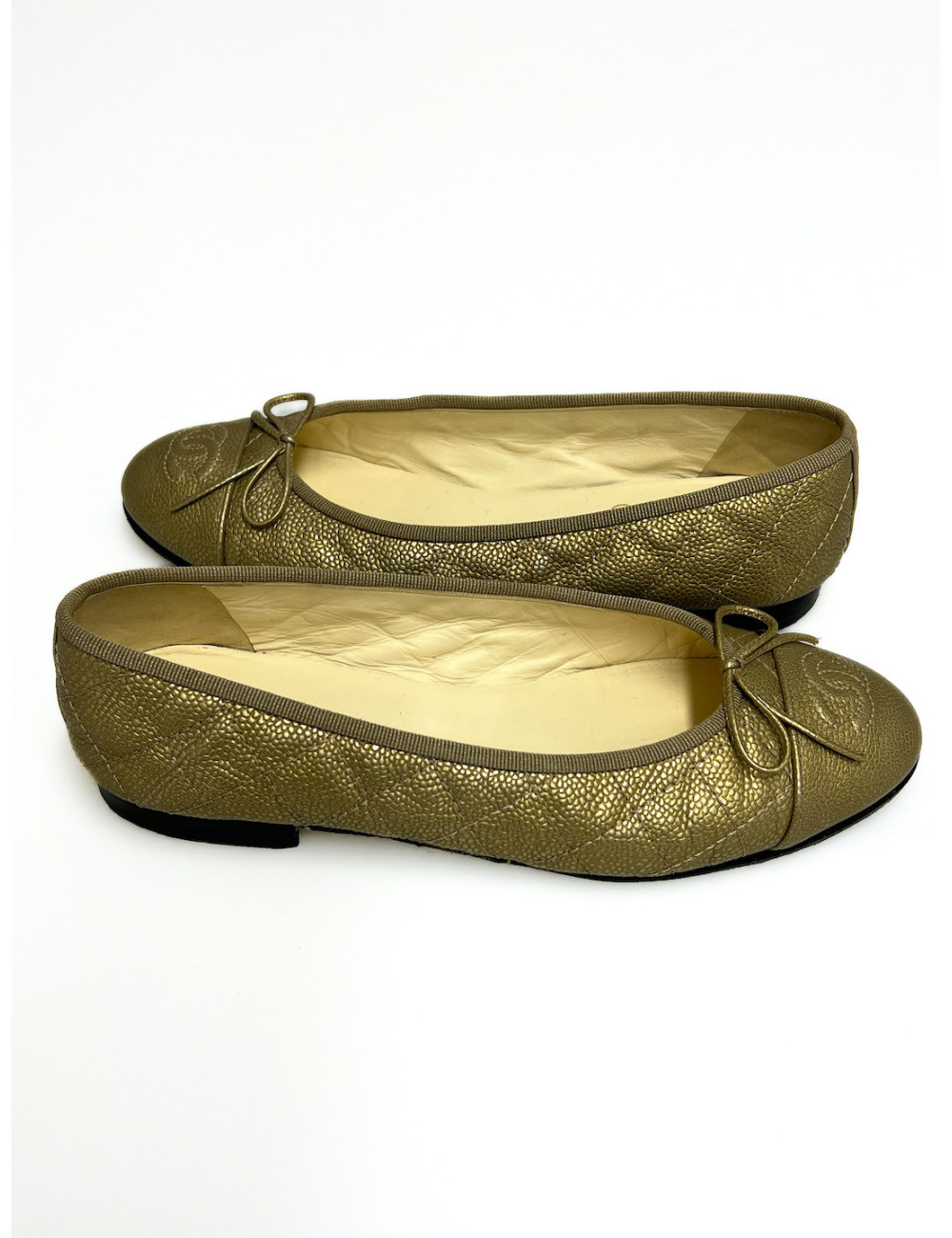 Ballerines Chanel T37,5 matelassées : occasion certifiée authentique