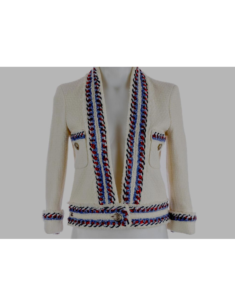 Veste courte CHANEL T 36 tweed