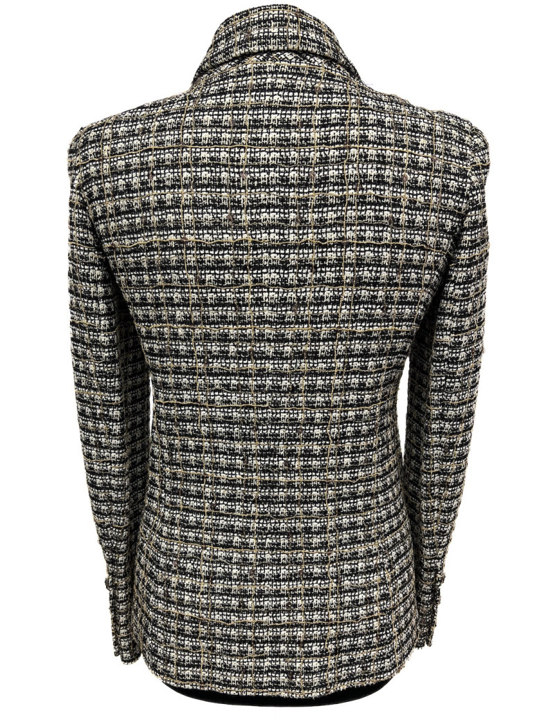 Veste Chanel croisée T36 croisée fils d'or : livraison gratuite