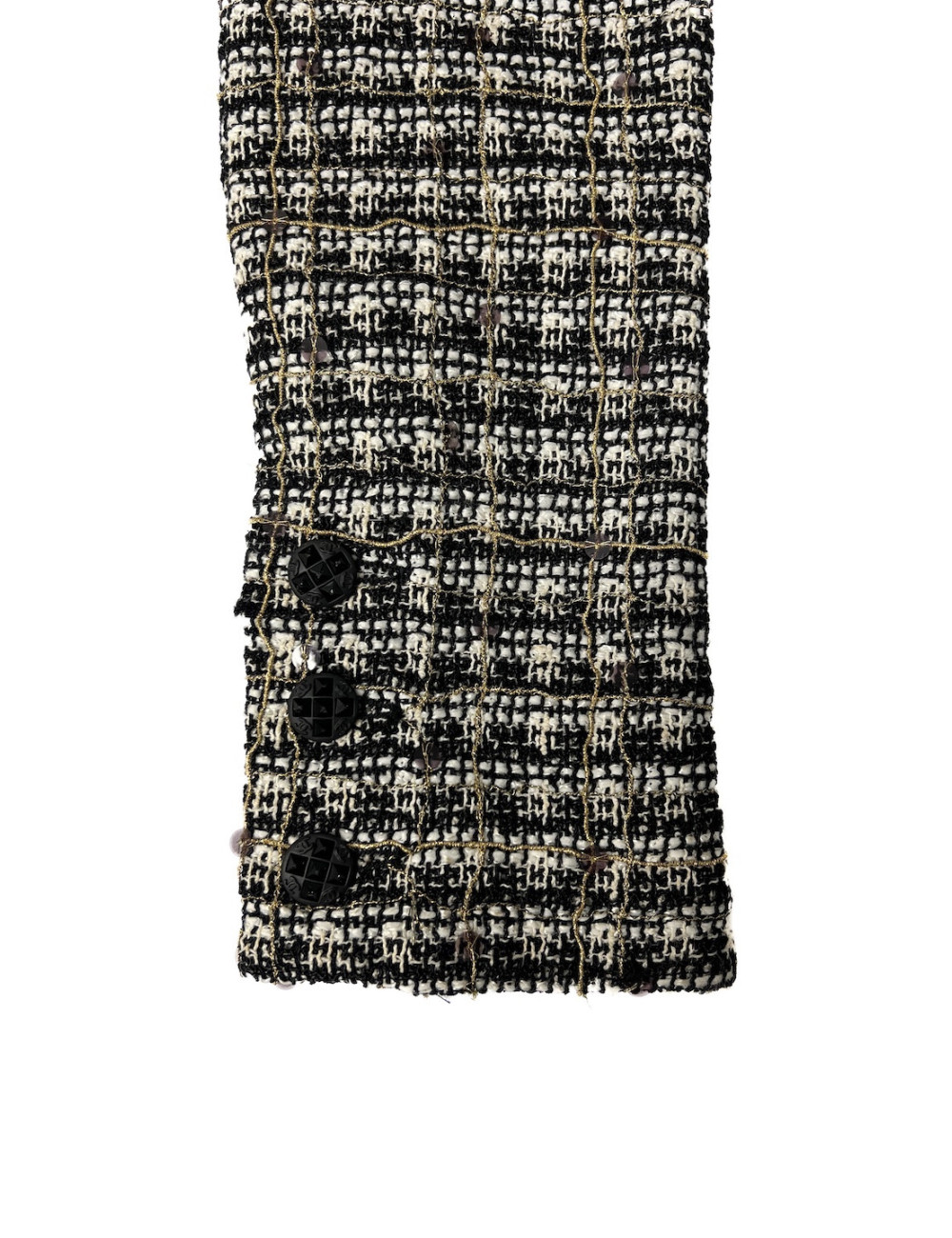 Veste Chanel croisée T36 croisée fils d'or : livraison gratuite