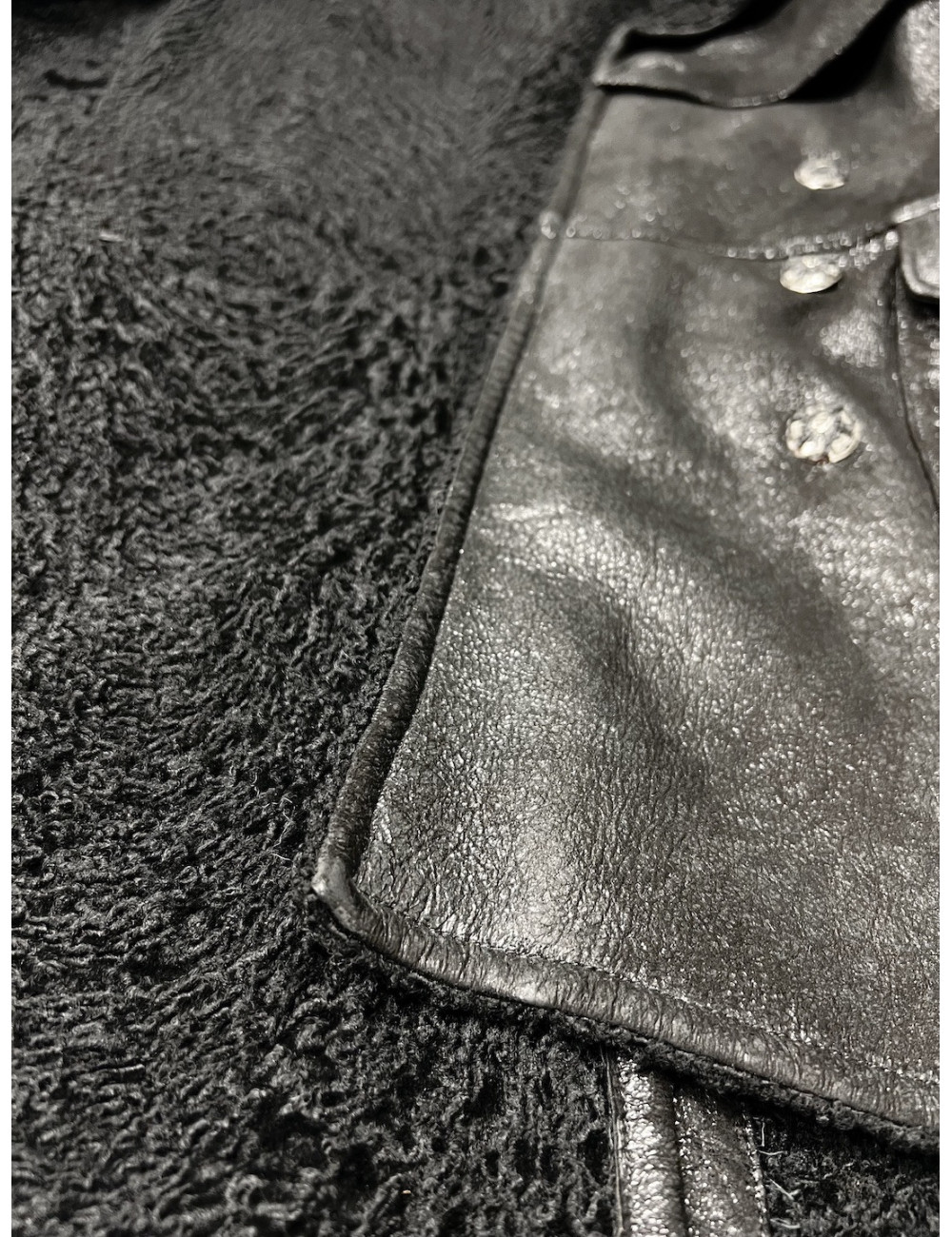 Caban T 42 CHANEL agneau noir